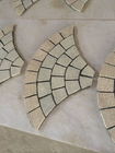 Fan Shape Loại Beige Natural Paving Stones 10 X 10 X 3 cm Kích thước thông thường