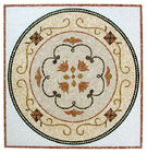 Solid Surface Marble Medallion Floor Tile, Trang trí sàn tùy chỉnh huy chương