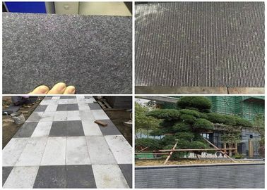 Mới G684 Fuding Black Pearl Đen kim cương Basalt Split đánh bóng Flamed Granite đá gạch tấm