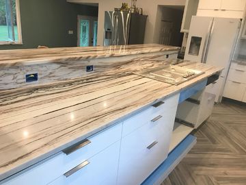 Sửa chữa nhà bếp khu dân cư Tùy chỉnh kỹ thuật Bàn đá thạch anh