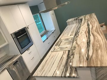 Sửa chữa nhà bếp khu dân cư Tùy chỉnh kỹ thuật Bàn đá thạch anh