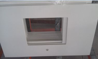 QS301 Đá Thạch Anh Nhân Tạo với gương fleck Tile Pha Lê Trắng Loạt Bàn Vanity Tops Bảng Tops
