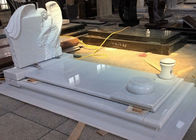 White Pearl Monument Grave Markers, Marble Phác thảo Headstones đơn giản cho ngôi mộ