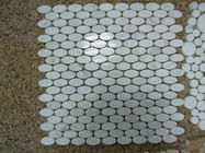 Đá cẩm thạch trắng hình lục giác gạch mosic 10mm Độ dày cho phòng tắm / nhà bếp