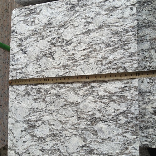 Trung Quốc Flamed Spray White Granite Tiles / tấm cho các bước cầu thang / sàn gạch
